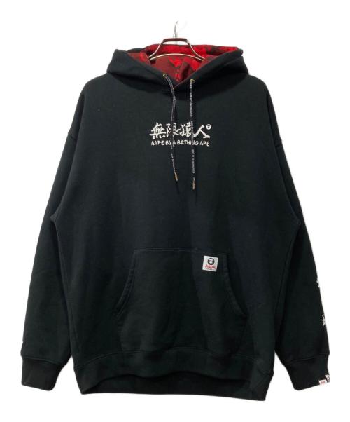 Aape BY A BATHING APE（エーエイプ バイ アベイシングエイプ）Aape BY A BATHING APE (エーエイプ バイ アベイシングエイプ) プリントパーカー ブラック サイズ:Lの古着・服飾アイテム