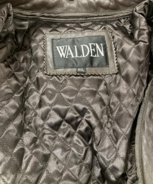 WALDEN（ウォールデン）WALDEN (ウォールデン) ライナー付きレザーコート ブラウン サイズ:4ＸＬの古着・服飾アイテム