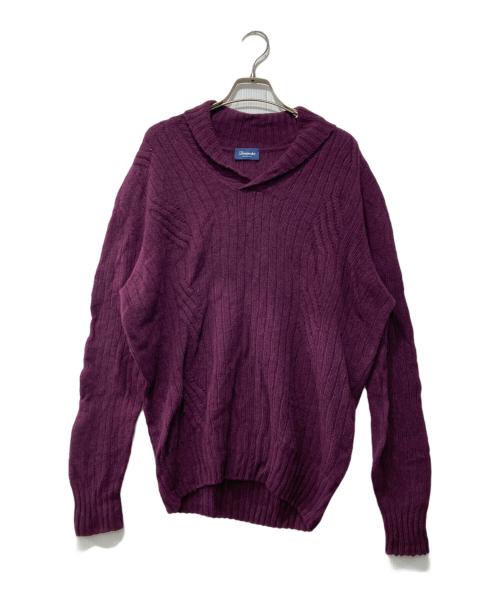 Drumohr（ドルモア）Drumohr (ドルモア) ショールカラーニット パープル サイズ:48の古着・服飾アイテム