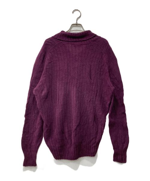 Drumohr（ドルモア）Drumohr (ドルモア) ショールカラーニット パープル サイズ:48の古着・服飾アイテム