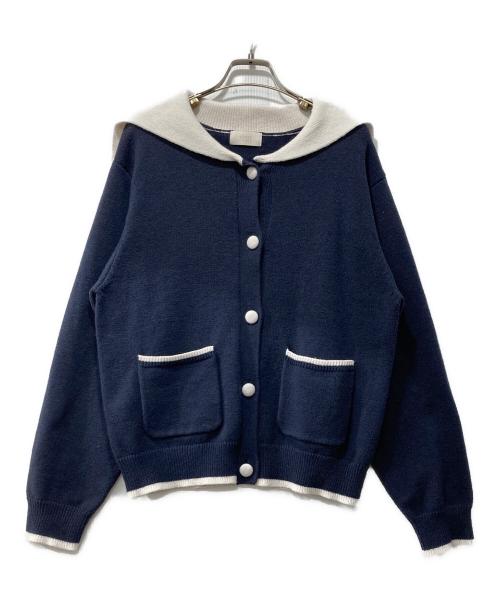 eimy istoire（エイミーイストワール）eimy istoire (エイミーイストワール) セーラーカラーニットTOPS ネイビー サイズ:Fの古着・服飾アイテム