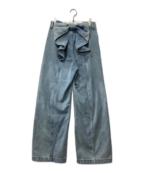 Resexxy（リゼクシー）Resexxy (リゼクシー) バックリボンデニムパンツ スカイブルー サイズ:Mの古着・服飾アイテム