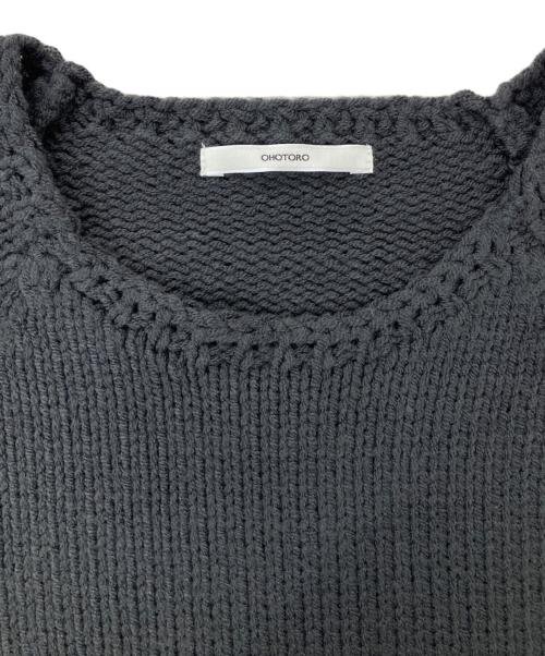 OHOTORO（オオトロ）OHOTORO (オオトロ) new bold raglan knit/ニット グレー サイズ:表記なしの古着・服飾アイテム