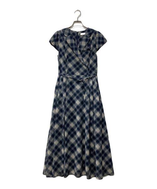 CELFORD（セルフォード）CELFORD (セルフォード) ラペルカラーワンピース ネイビー サイズ:36の古着・服飾アイテム