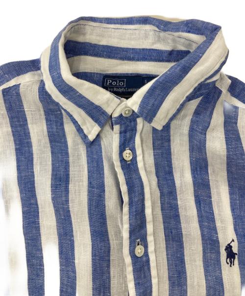 POLO RALPH LAUREN（ポロ・ラルフローレン）POLO RALPH LAUREN (ポロ・ラルフローレン) リネンシャツ ブルー サイズ:Sの古着・服飾アイテム