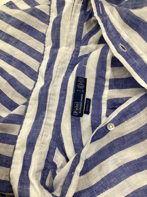 POLO RALPH LAUREN（ポロ・ラルフローレン）POLO RALPH LAUREN (ポロ・ラルフローレン) リネンシャツ ブルー サイズ:Sの古着・服飾アイテム