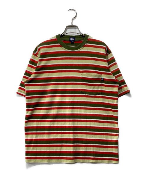 stussy（ステューシー）stussy (ステューシー) 90’sボーダーTシャツ マルチカラー サイズ:Sの古着・服飾アイテム