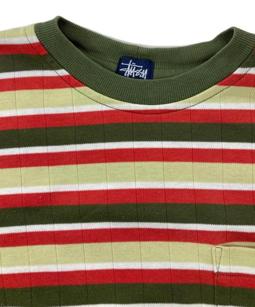 stussy（ステューシー）stussy (ステューシー) 90’sボーダーTシャツ マルチカラー サイズ:Sの古着・服飾アイテム