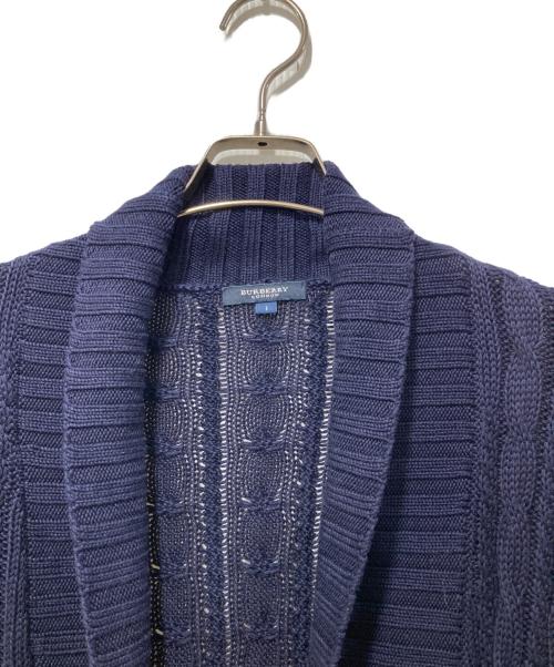 BURBERRY LONDON（バーバリーロンドン）BURBERRY LONDON (バーバリーロンドン) ショールカラーカーディガン ネイビー サイズ:1の古着・服飾アイテム