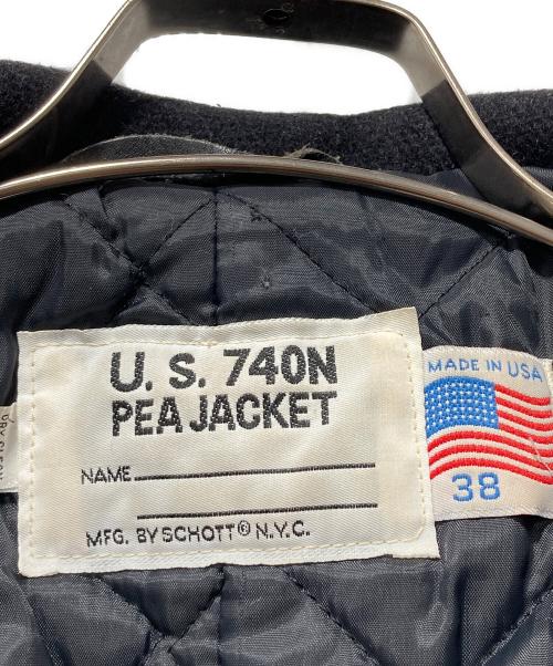 Schott（ショット）Schott (ショット) Pコート/U.S.740N PEA JACKET ブラック サイズ:38の古着・服飾アイテム
