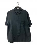 ATONエイトン）の古着「COTTON LINEN VOILE S/S SHIRTS」｜ブラック