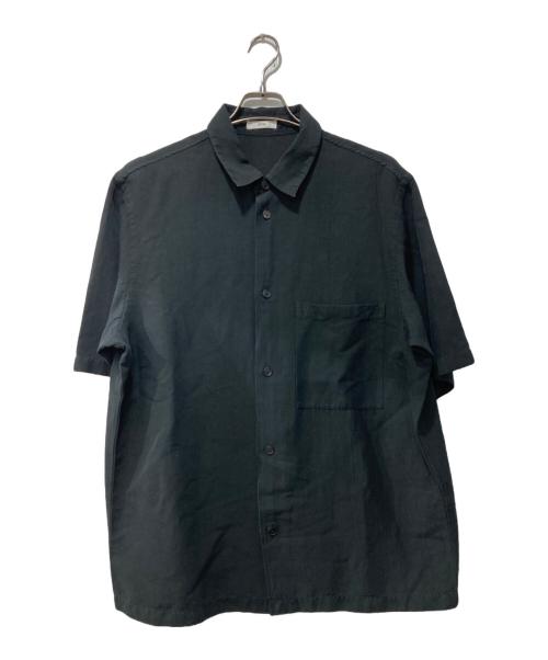 ATON（エイトン）ATON (エイトン) COTTON LINEN VOILE S/S SHIRTS ブラック サイズ:06の古着・服飾アイテム