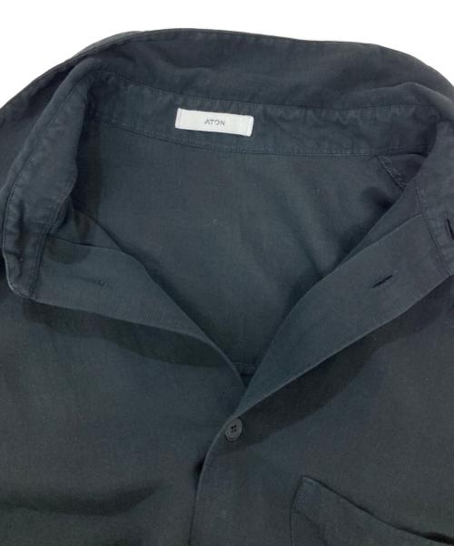 ATON（エイトン）ATON (エイトン) COTTON LINEN VOILE S/S SHIRTS ブラック サイズ:06の古着・服飾アイテム