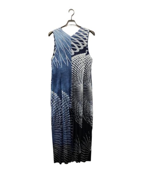 PLEATS PLEASE（プリーツプリーズ）PLEATS PLEASE (プリーツプリーズ) Motion Dress /プリーツオールインワン ネイビー サイズ:2の古着・服飾アイテム