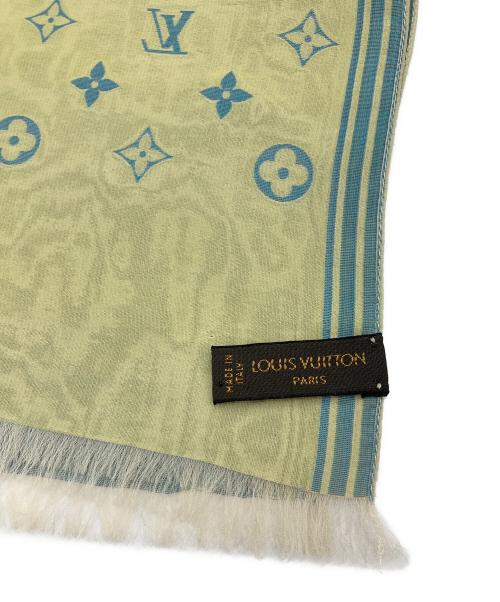 LOUIS VUITTON（ルイ ヴィトン）LOUIS VUITTON (ルイ ヴィトン) モノグラム柄シルクストール イエロー×ブルーの古着・服飾アイテム