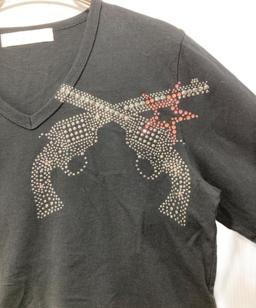 roar（ロアー）roar (ロアー) 2丁拳銃ラインストーンカットソー ブラック サイズ:2の古着・服飾アイテム