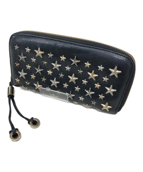 JIMMY CHOO（ジミーチュウ）JIMMY CHOO (ジミーチュウ) ラウンドファスナースタースタッズウォレットの古着・服飾アイテム