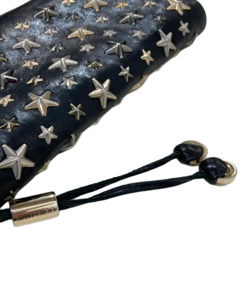 JIMMY CHOO（ジミーチュウ）JIMMY CHOO (ジミーチュウ) ラウンドファスナースタースタッズウォレットの古着・服飾アイテム