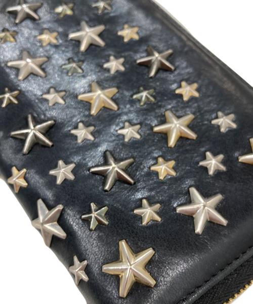 JIMMY CHOO（ジミーチュウ）JIMMY CHOO (ジミーチュウ) ラウンドファスナースタースタッズウォレットの古着・服飾アイテム