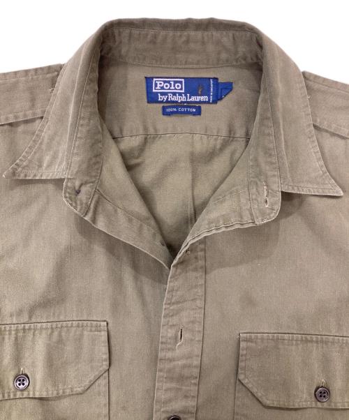 POLO RALPH LAUREN（ポロ・ラルフローレン）POLO RALPH LAUREN (ポロ・ラルフローレン) 90s/コットンミリタリーシャツ オリーブ サイズ:Lの古着・服飾アイテム