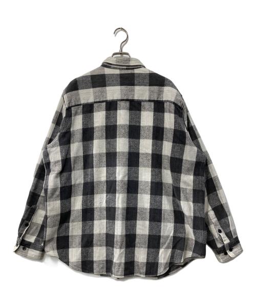 FIVE BROTHER（ファイブブラザー）FIVE BROTHER (ファイブブラザー) 90s/チェックネルシャツ ホワイト×グレー サイズ:XLの古着・服飾アイテム