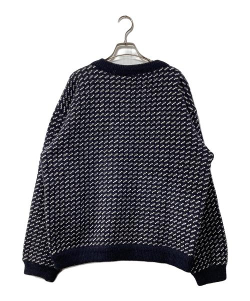 L.L.Bean（エルエルビーン）L.L.Bean (エルエルビーン) 90s/バーズアイニット ホワイト×ネイビー サイズ:MEDIUMの古着・服飾アイテム