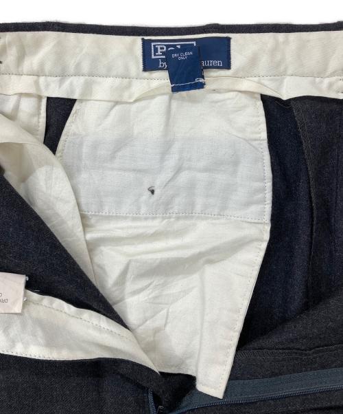 POLO RALPH LAUREN（ポロ・ラルフローレン）POLO RALPH LAUREN (ポロ・ラルフローレン) ウールスラックス/90s ブラック サイズ:35×34の古着・服飾アイテム