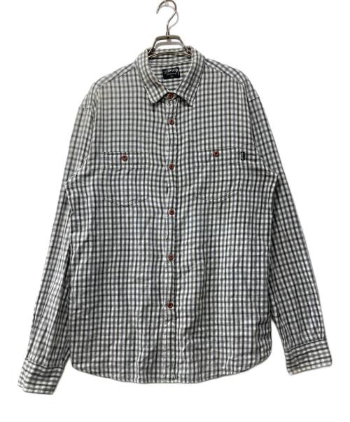 stussy（ステューシー）stussy (ステューシー) 00s/チェックシャツ グレー サイズ:Lの古着・服飾アイテム