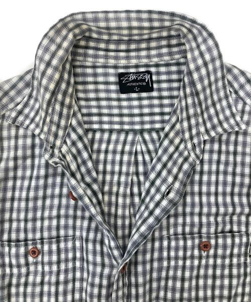stussy（ステューシー）stussy (ステューシー) 00s/チェックシャツ グレー サイズ:Lの古着・服飾アイテム