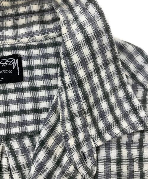 stussy（ステューシー）stussy (ステューシー) 00s/チェックシャツ グレー サイズ:Lの古着・服飾アイテム