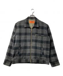 UNIVERSAL OVERALL（ユニバーサルオーバーオール）の古着「ジップジャケット/Check Truck Jacket」｜ブラック