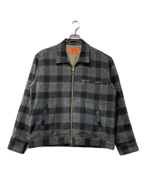 UNIVERSAL OVERALL（ユニバーサルオーバーオール）UNIVERSAL OVERALL (ユニバーサルオーバーオール) ジップジャケット/Check Truck Jacket ブラック サイズ:Lの古着・服飾アイテム