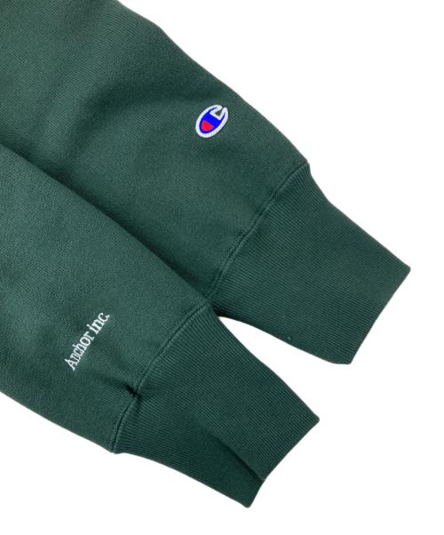Champion（チャンピオン）Champion (チャンピオン) mercedes anchor inc. (メルセデス アンカー インク) クルーネックスウェット グリーン サイズ:L 未使用品の古着・服飾アイテム