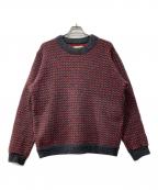 L.L.Beanエルエルビーン）の古着「80’sバーズアイニット」｜グレー×レッド