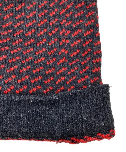 L.L.Bean（エルエルビーン）L.L.Bean (エルエルビーン) 80’sバーズアイニット グレー×レッド サイズ:Lの古着・服飾アイテム
