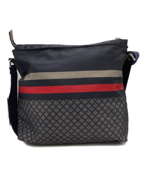 GUCCI（グッチ）GUCCI (グッチ) ディアマンテ クロスボディバッグ レッド×ネイビーの古着・服飾アイテム