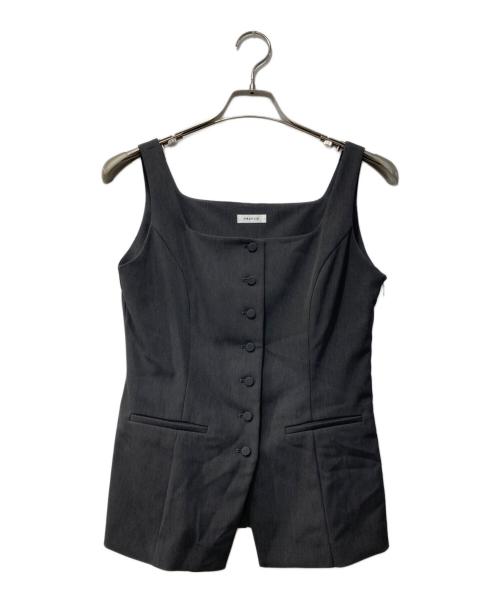 FRAY ID（フレイ アイディー）FRAY ID (フレイ アイディー) キャミソールジレトップス グレー サイズ:１の古着・服飾アイテム