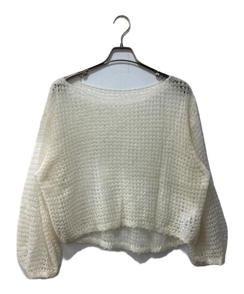 FRAY ID（フレイ アイディー）FRAY ID (フレイ アイディー) シアーモヘヤニットプルオーバー アイボリー サイズ:Fの古着・服飾アイテム