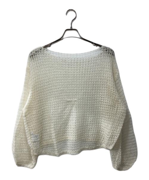 FRAY ID（フレイ アイディー）FRAY ID (フレイ アイディー) シアーモヘヤニットプルオーバー アイボリー サイズ:Fの古着・服飾アイテム
