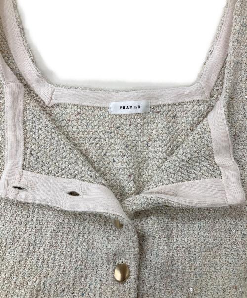 FRAY ID（フレイ アイディー）FRAY ID (フレイ アイディー) ラメニットビスチェ ホワイト サイズ:Fの古着・服飾アイテム
