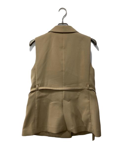 FRAY ID（フレイ アイディー）FRAY ID (フレイ アイディー) ベルテッドテーラードジレ ブラウン サイズ:1の古着・服飾アイテム