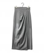 FRAY IDフレイ アイディー）の古着「タックドレープストレートスカート」｜グレー