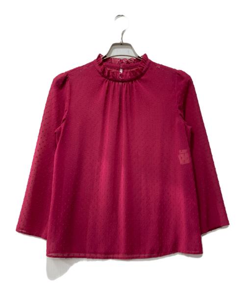 ANAYI（アナイ）ANAYI (アナイ) フリルカラーシースルーブラウス ピンク サイズ:38の古着・服飾アイテム