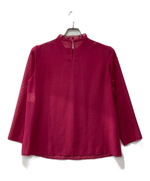 ANAYI（アナイ）ANAYI (アナイ) フリルカラーシースルーブラウス ピンク サイズ:38の古着・服飾アイテム