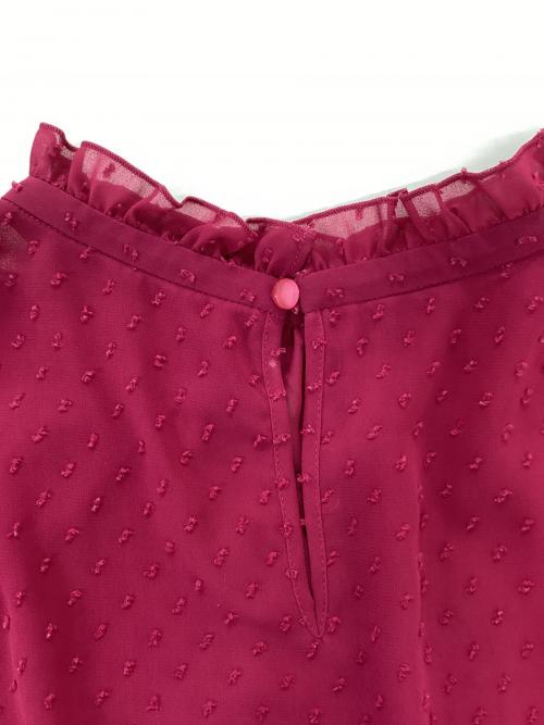 ANAYI（アナイ）ANAYI (アナイ) フリルカラーシースルーブラウス ピンク サイズ:38の古着・服飾アイテム