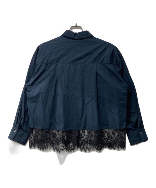 Spick and Span（スピック＆スパン）Spick and Span (スピック＆スパン) レースタイプライターシャツ ネイビー サイズ:表記なしの古着・服飾アイテム