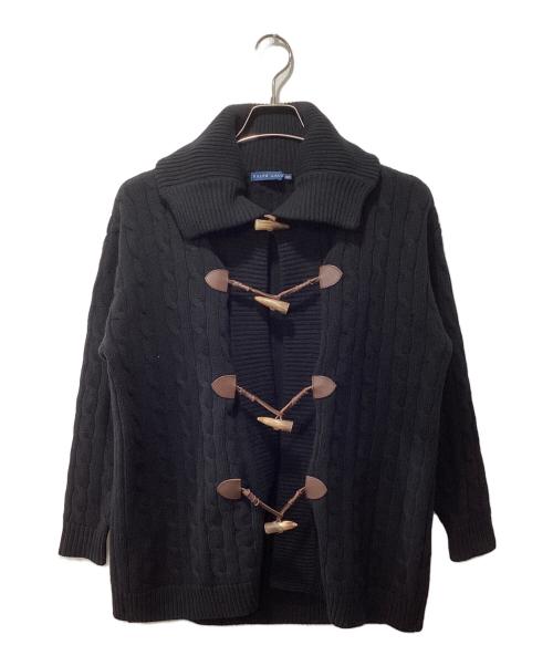 RALPH LAUREN（ラルフローレン）RALPH LAUREN (ラルフローレン) カシミア混ダッフルニットジャケット/カーディガン ブラック サイズ:XSの古着・服飾アイテム