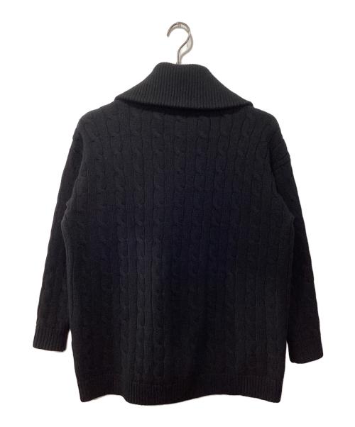 RALPH LAUREN（ラルフローレン）RALPH LAUREN (ラルフローレン) カシミア混ダッフルニットジャケット/カーディガン ブラック サイズ:XSの古着・服飾アイテム