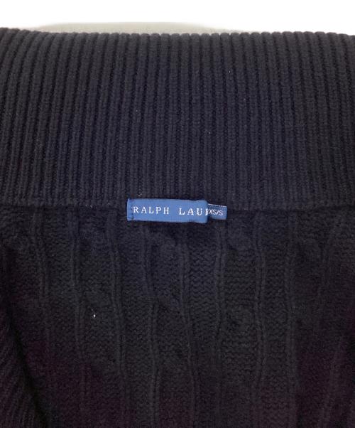 RALPH LAUREN（ラルフローレン）RALPH LAUREN (ラルフローレン) カシミア混ダッフルニットジャケット/カーディガン ブラック サイズ:XSの古着・服飾アイテム