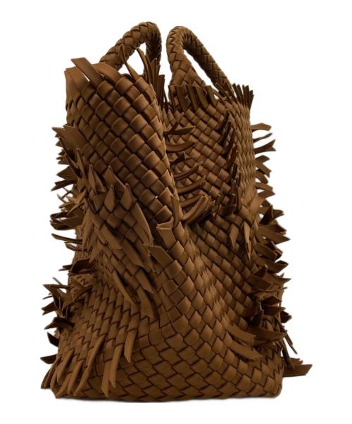 NAGHEDI（ナゲディ）NAGHEDI (ナゲディ) St. Barths Medium Tote Fray イントレチャート トート ブラウンの古着・服飾アイテム